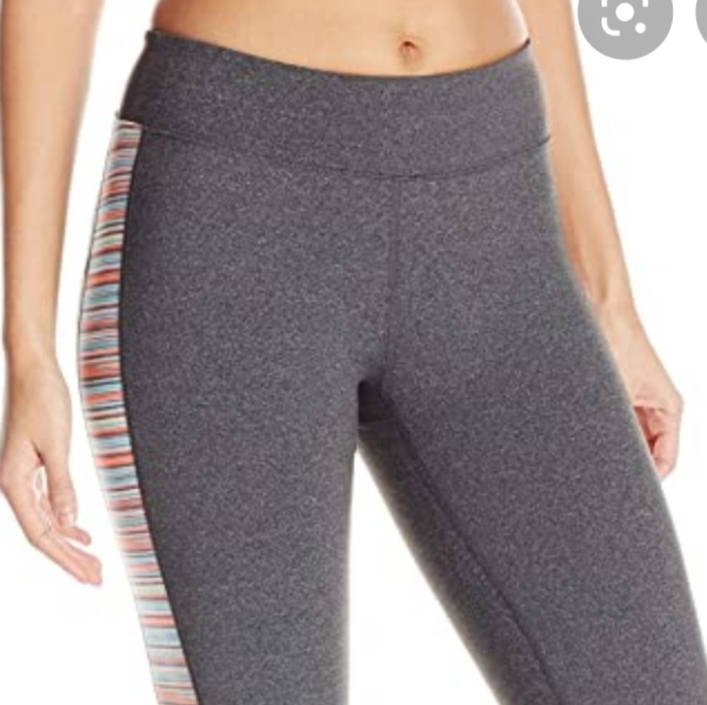 Soybu Elodie Yoga Legging Gray Rainbow Stripes M